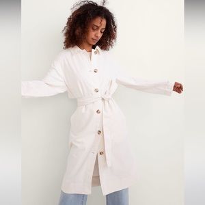 Madewell Cotton-Linen Trench Coat NWT